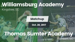 Matchup: Williamsburg Academy vs. Thomas Sumter Academy 2017