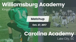 Matchup: Williamsburg Academy vs. Carolina Academy  2017