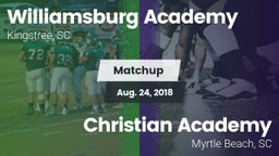 Matchup: Williamsburg Academy vs. Christian Academy  2018