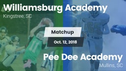 Matchup: Williamsburg Academy vs. *** Dee Academy  2018