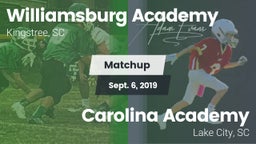 Matchup: Williamsburg Academy vs. Carolina Academy  2019