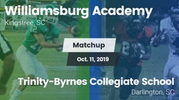 Matchup: Williamsburg Academy vs. Trinity-Byrnes Collegiate School 2019