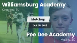Matchup: Williamsburg Academy vs. *** Dee Academy  2019