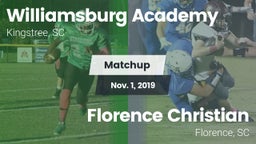 Matchup: Williamsburg Academy vs. Florence Christian  2019