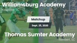 Matchup: Williamsburg Academy vs. Thomas Sumter Academy 2020
