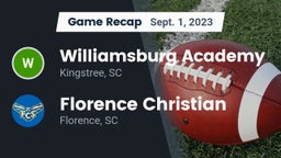 Recap: Williamsburg Academy  vs. Florence Christian  2023