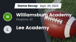 Recap: Williamsburg Academy  vs. Lee Academy 2023