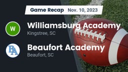 Recap: Williamsburg Academy  vs. Beaufort Academy 2023