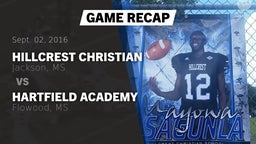 Recap: Hillcrest Christian  vs. Hartfield Academy  2016