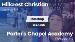 Matchup: Hillcrest Christian vs. Porter's Chapel Academy  2017