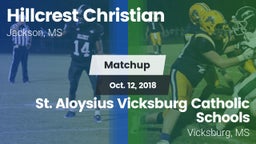 Matchup: Hillcrest Christian vs. St. Aloysius Vicksburg Catholic Schools 2018