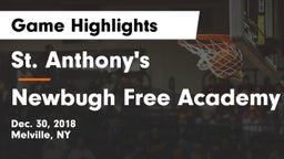St. Anthony's  vs Newbugh Free Academy Game Highlights - Dec. 30, 2018