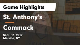 St. Anthony's  vs Commack Game Highlights - Sept. 13, 2019