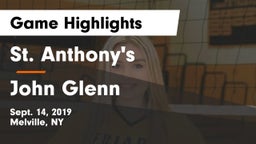 St. Anthony's  vs John Glenn Game Highlights - Sept. 14, 2019