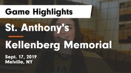 St. Anthony's  vs Kellenberg Memorial  Game Highlights - Sept. 17, 2019