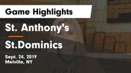 St. Anthony's  vs St.Dominics Game Highlights - Sept. 24, 2019