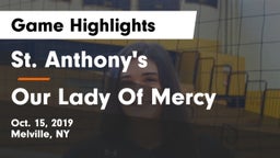 St. Anthony's  vs Our Lady Of Mercy Game Highlights - Oct. 15, 2019