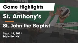 St. Anthony's  vs St. John the Baptist  Game Highlights - Sept. 16, 2021