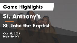 St. Anthony's  vs St. John the Baptist  Game Highlights - Oct. 12, 2021