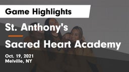St. Anthony's  vs Sacred Heart Academy Game Highlights - Oct. 19, 2021