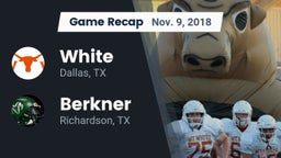 Recap: White  vs. Berkner  2018