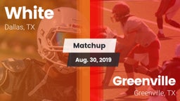 Matchup: White vs. Greenville  2019
