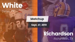 Matchup: White vs. Richardson  2019