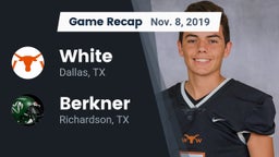 Recap: White  vs. Berkner  2019