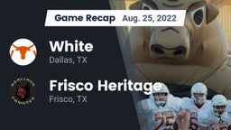 Recap: White  vs. Frisco Heritage  2022