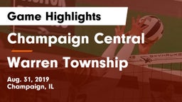 Champaign Central  vs Warren Township  Game Highlights - Aug. 31, 2019