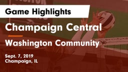 Champaign Central  vs Washington Community  Game Highlights - Sept. 7, 2019