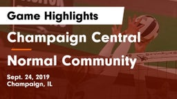 Champaign Central  vs Normal Community  Game Highlights - Sept. 24, 2019