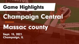 Champaign Central  vs Massac county Game Highlights - Sept. 15, 2021