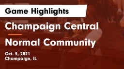 Champaign Central  vs Normal Community  Game Highlights - Oct. 5, 2021