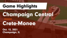 Champaign Central  vs Crete-Monee  Game Highlights - Oct. 13, 2021