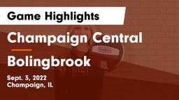 Champaign Central  vs Bolingbrook  Game Highlights - Sept. 3, 2022