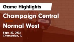 Champaign Central  vs Normal West  Game Highlights - Sept. 22, 2022