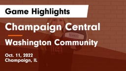 Champaign Central  vs Washington Community  Game Highlights - Oct. 11, 2022