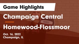 Champaign Central  vs Homewood-Flossmoor  Game Highlights - Oct. 16, 2022