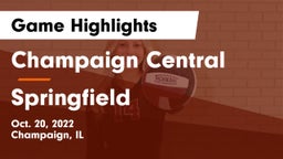 Champaign Central  vs Springfield Game Highlights - Oct. 20, 2022