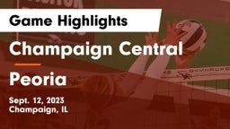 Champaign Central  vs Peoria  Game Highlights - Sept. 12, 2023