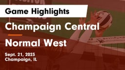 Champaign Central  vs Normal West  Game Highlights - Sept. 21, 2023