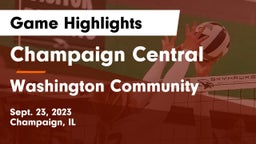 Champaign Central  vs Washington Community  Game Highlights - Sept. 23, 2023
