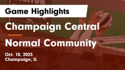 Champaign Central  vs Normal Community  Game Highlights - Oct. 10, 2023