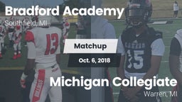 Matchup: Bradford Academy vs. Michigan Collegiate 2018