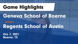 Geneva School of Boerne vs Regents School of Austin Game Highlights - Oct. 7, 2021