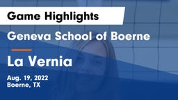 Geneva School of Boerne vs La Vernia  Game Highlights - Aug. 19, 2022
