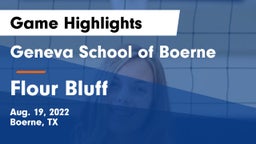 Geneva School of Boerne vs Flour Bluff  Game Highlights - Aug. 19, 2022