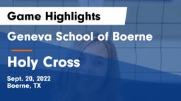 Geneva School of Boerne vs Holy Cross  Game Highlights - Sept. 20, 2022