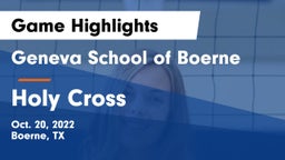 Geneva School of Boerne vs Holy Cross  Game Highlights - Oct. 20, 2022